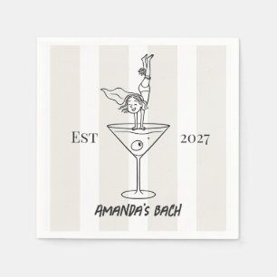 Chique Doodle Martini Meidenavond Cocktail Servet
