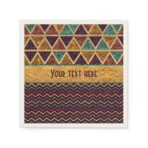 Chique driehoeken Chevrons Fake Glitter Gold Folie