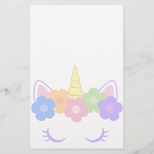 Chique Eenhoorn Briefpapier (Voorkant)