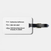 Chique eenvoudig Initiaal monogram Bagagelabel (Achterkant horizontaal)