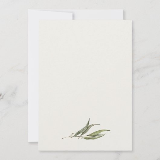 Chique eenvoudige eucalyptus botanische koppels do kaart (Achterkant)