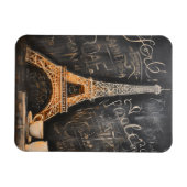 Chique Eiffeltoren Cafe Koffie Chalkboard Parijs Magneet (Horizontaal)