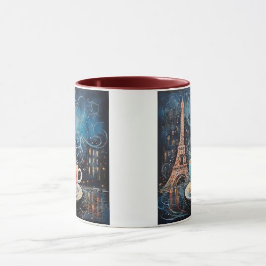 Chique Eiffeltoren Cafe Koffie Chalkboard Parijs Mok (Midden)