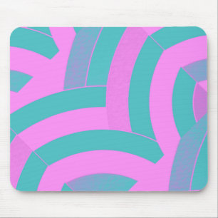 chique eigentijdse stijlvolle roze/groene chevron muismat