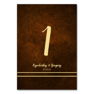 Chique Elegant Donkerbruin Goud met textuur Kaart