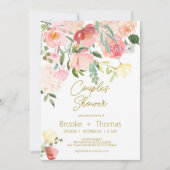 Chique Elegant Koppels douche uitnodiging (Voorkant)