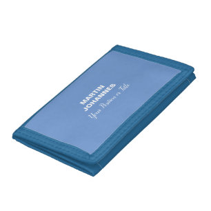 Chique Elegant Plain Stijlvol Blauw Minimalist Drievoud Portemonnee