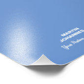 Chique Elegant Plain Stijlvol Blauw Minimalist Foto Afdruk (Hoek)