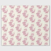 Chique Elegant  Roze Herten in Bos Cadeaupapier (Vlak)