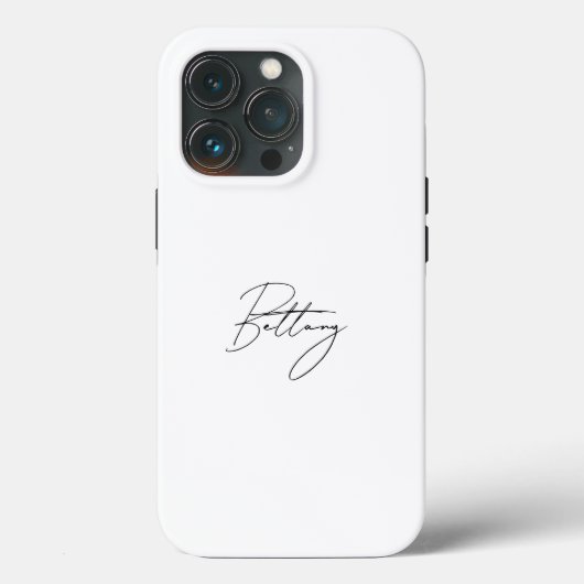 Chique Elegant Zwart Script Calligrafie Naam Case-Mate iPhone Case (Achterkant)