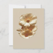 Chique, elegante crèmes & lederen bloem textuur lo aankondiging (Achterkant)