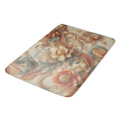 Chique, elegante crèmes & lederen bloem textuur lo badmat (Gekanteld)