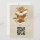 Chique, elegante crèmes & lederen bloem textuur lo kaart (Achterkant)