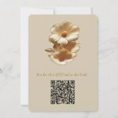 Chique, elegante crèmes & lederen bloem textuur lo kaart (Achterkant)