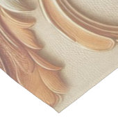 Chique, elegante crèmes & lederen bloem textuur lo korte tafelloper (Hoek)