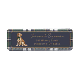 Chique Elegante Fantasie Hond thema retouradreslab Etiket