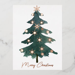 Chique Elegante Kerstboom Echt Folie Feestdagen Briefkaart