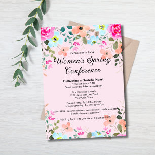 Chique Elegante Lente Bloemstuk Dames Kerk Retreat Kaart