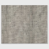 Chique Elegante Realistische Jute Rustieke Taupe B Cadeaupapier (Vlak)