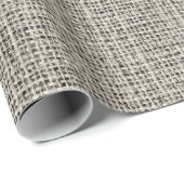 Chique Elegante Realistische Jute Rustieke Taupe B Cadeaupapier (Rol Hoek)
