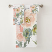 Chique Elegante Rozen, Motiverend Bericht Bad Handdoek (Insitu)