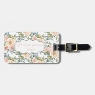 Chique Elegante Rozen, Motiverend Bericht Bagagelabel