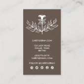 Chique elegante witte lelie bestellen dank u aanko visitekaartje (Achterkant)