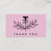 Chique Elegante Zwarte Lelie BESTEL DANK U Zacht R Visitekaartje (Voorkant)