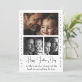 Chique en eenvoudige Vaderdag Kaart 3 Custom Foto' (Staand voorkant)