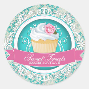 Chique en Elegant Cupcake Box Stickers