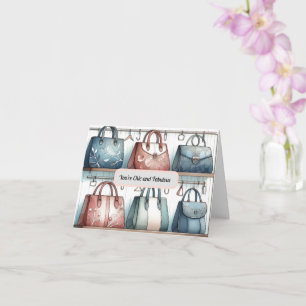Chique en Fabulous Handtas Kaart Groet