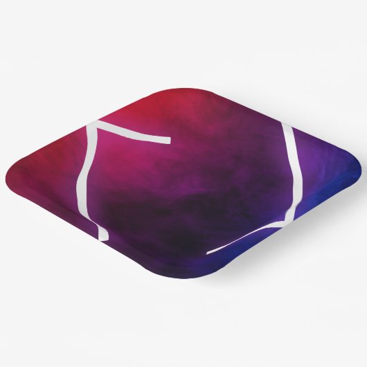 Chique en modern 9" vierkant papier Bord (Gebogen)