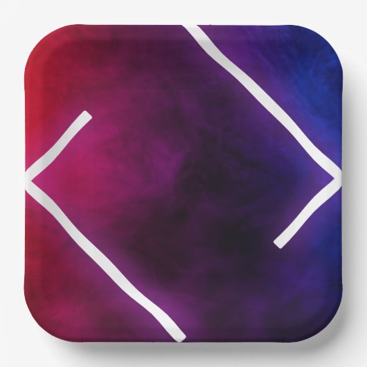 Chique en modern 9" vierkant papier Bord (Voorkant)