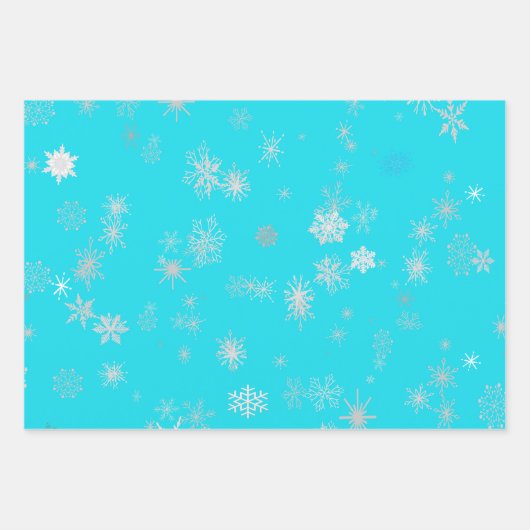 Chique en stijlvol Turquoise Blue Christmas Script Inpakpapier Vel (Voorkant 2)