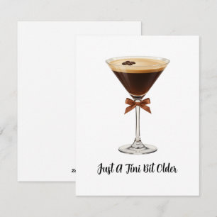 Chique Espresso Martini Grappige Verjaardagsgroet Feestdagenkaart