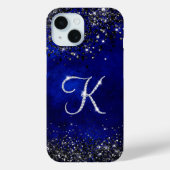 Chique faux Crystal strass letter K koninklijk bla Case-Mate iPhone Case (Achterkant)