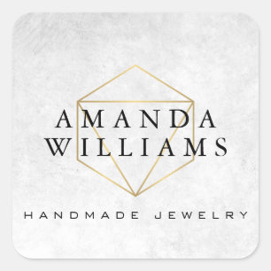 Chique Faux Gold Edelsteen Sieraden Designer Stick Vierkante Sticker