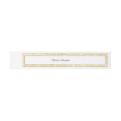 Chique Faux Gold Glitter Trim - Belly Band Uitnodigingen Wikkel (Vlak)