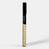 Chique faux Gold Glitter Zwart & Parel Monogram Case-Mate iPhone Case (Achterkant / Rechts)