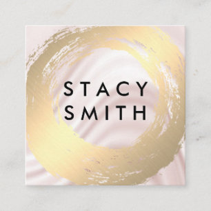 Chique Faux Goud Geborsteld Zijde Drapery Vierkante Visitekaartje