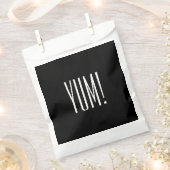 CHIQUE FAVORIETE TASSEN_"YUM!" ZWART/WIT BEDANKZAKJE (Geknipt)