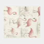 Chique Flamingo Fleece Deken (Voorkant (Horizontaal))