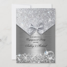 chique folie zilveren glitters sequins glinsterend kaart