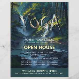 Chique Forest YOGA Verborgen Tekst Meditatie Instr Flyer