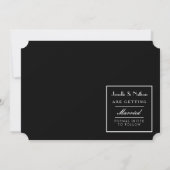Chique & Formeel De datum opslaan | 5x7 uitnodigen Save The Date (Achterkant)