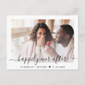 Chique foto QR-code Sla de datum op Aankondigingskaart (Voorkant)