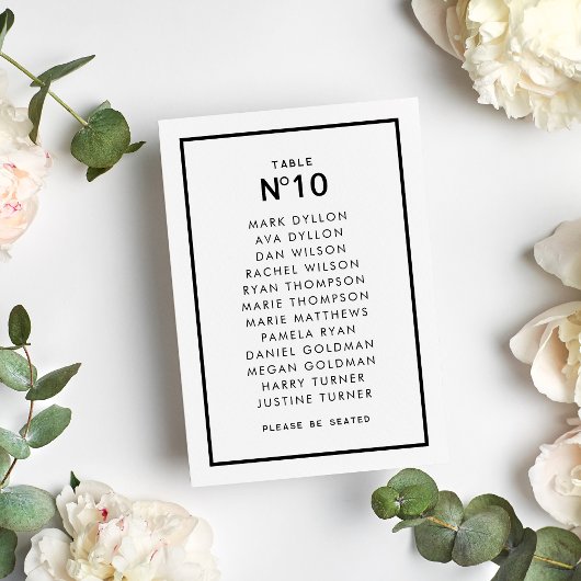 Chique Frans monochroom minimale bruiloft Kaart