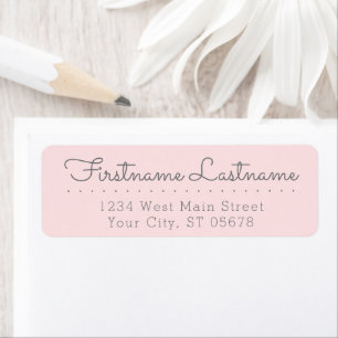 Chique Fun Grey Peach Roze Eenvoudige Stijl Typogr Etiket