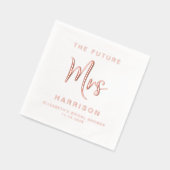 Chique Future Mrs Bruidsfeest Roze Goud Folie Servetten (Links)