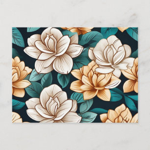 Chique Gardenia Bloemen en Bladeren Briefkaart